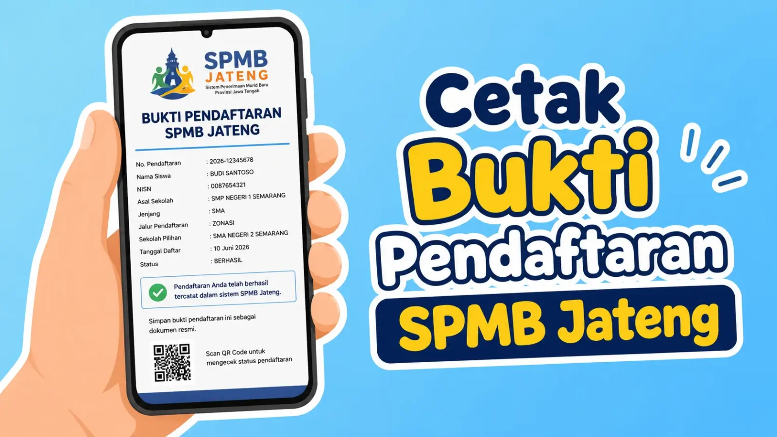 Cara Cetak Bukti Pendaftaran SPMB Jateng 2026, Ini Panduan Lengkapnya