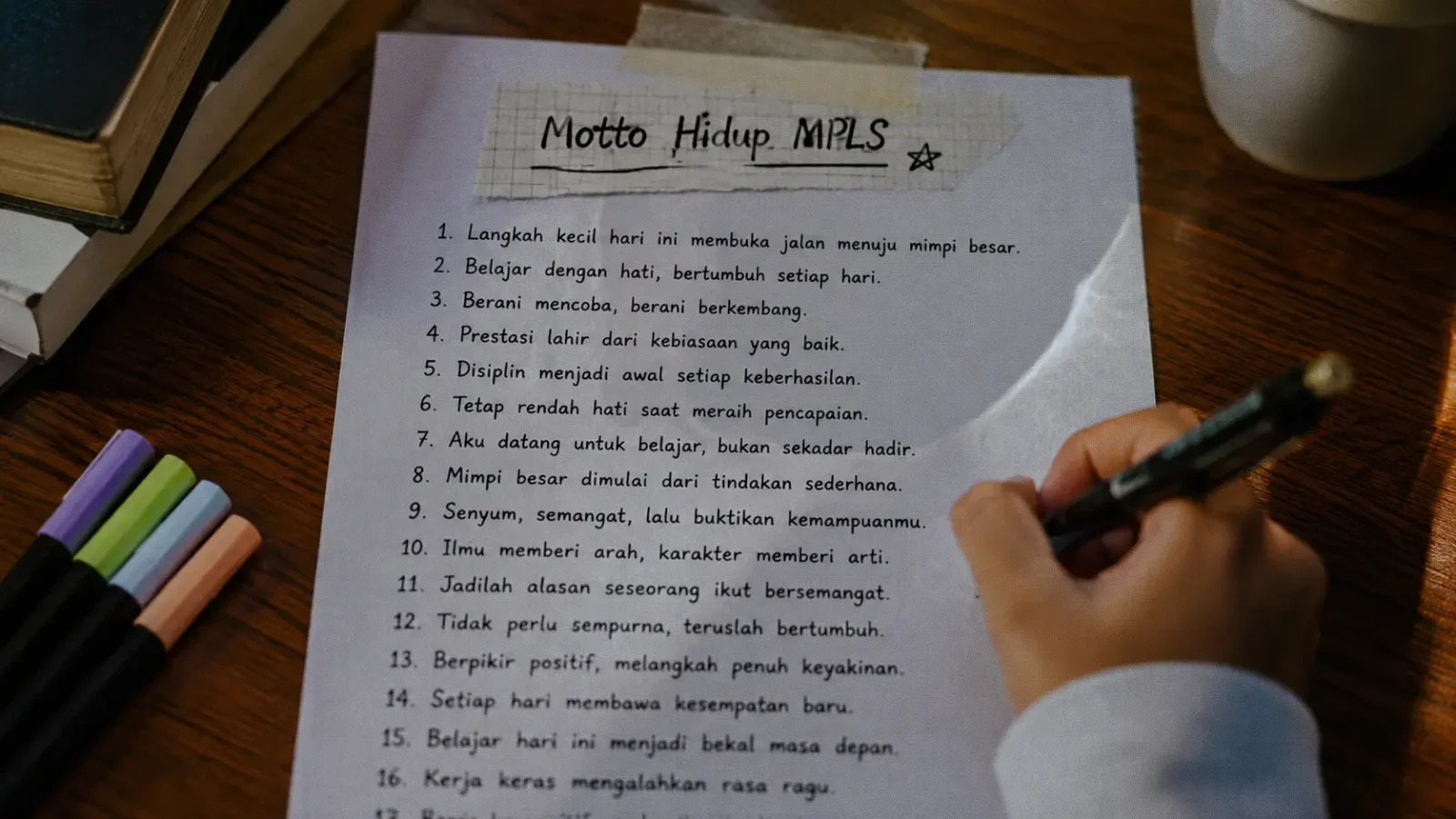 50 Contoh Motto Hidup MPLS 2026 Singkat, Simple dan Aesthetic
