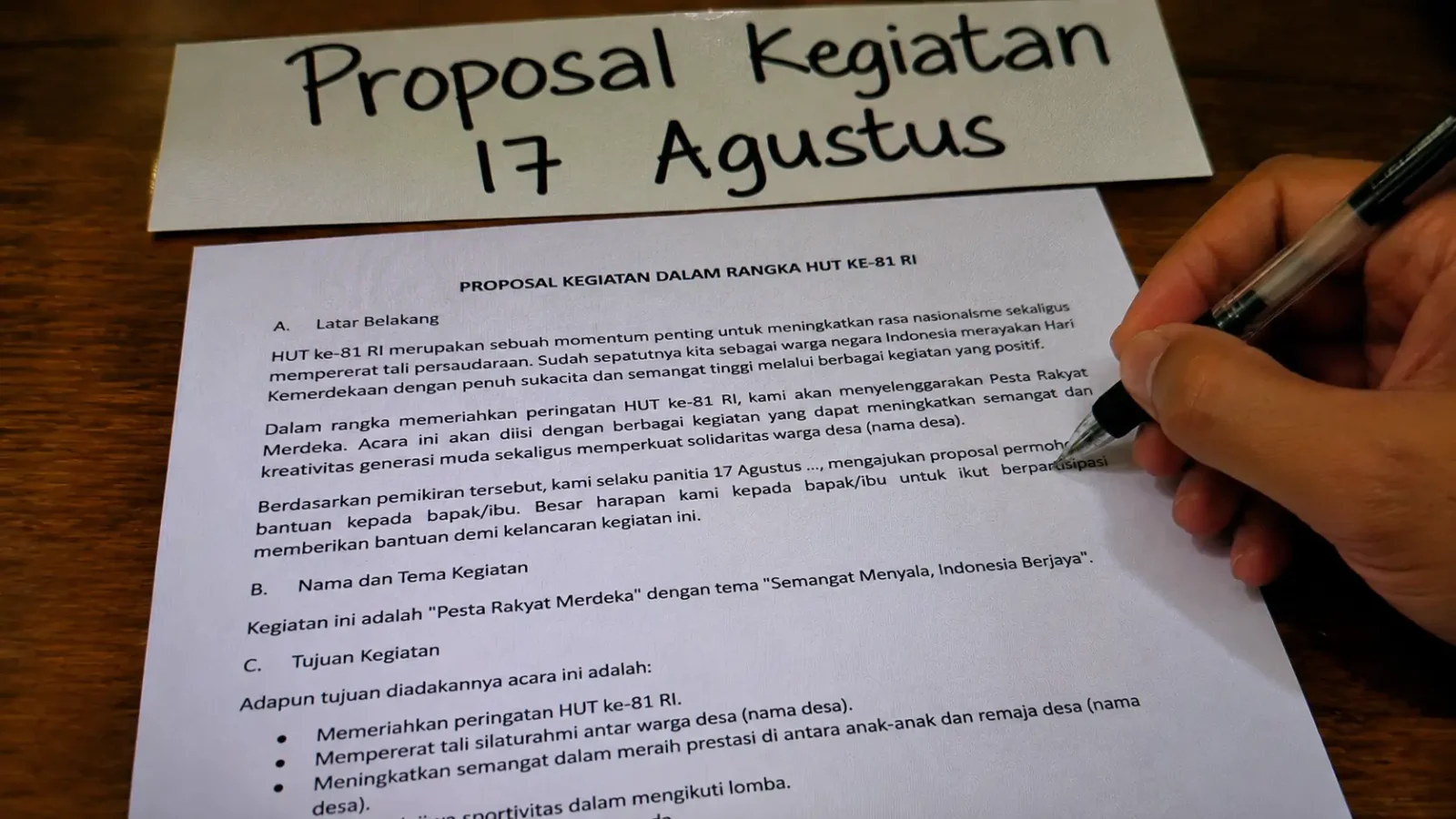 Contoh Proposal Kegiatan 17 Agustus 2026 Karang Taruna di Lingkungan RT