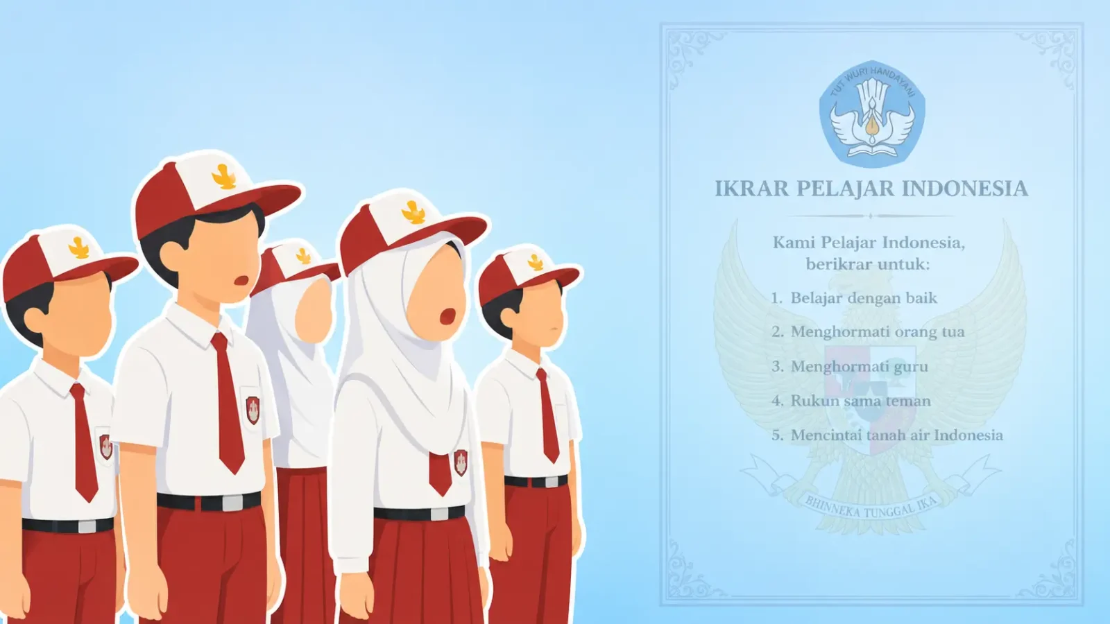 Ini Teks Ikrar Pelajar Indonesia 2026 yang Wajib Dibaca Setiap Upacara